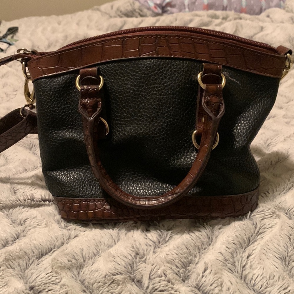 Black and brown crossbody bag or hand bag